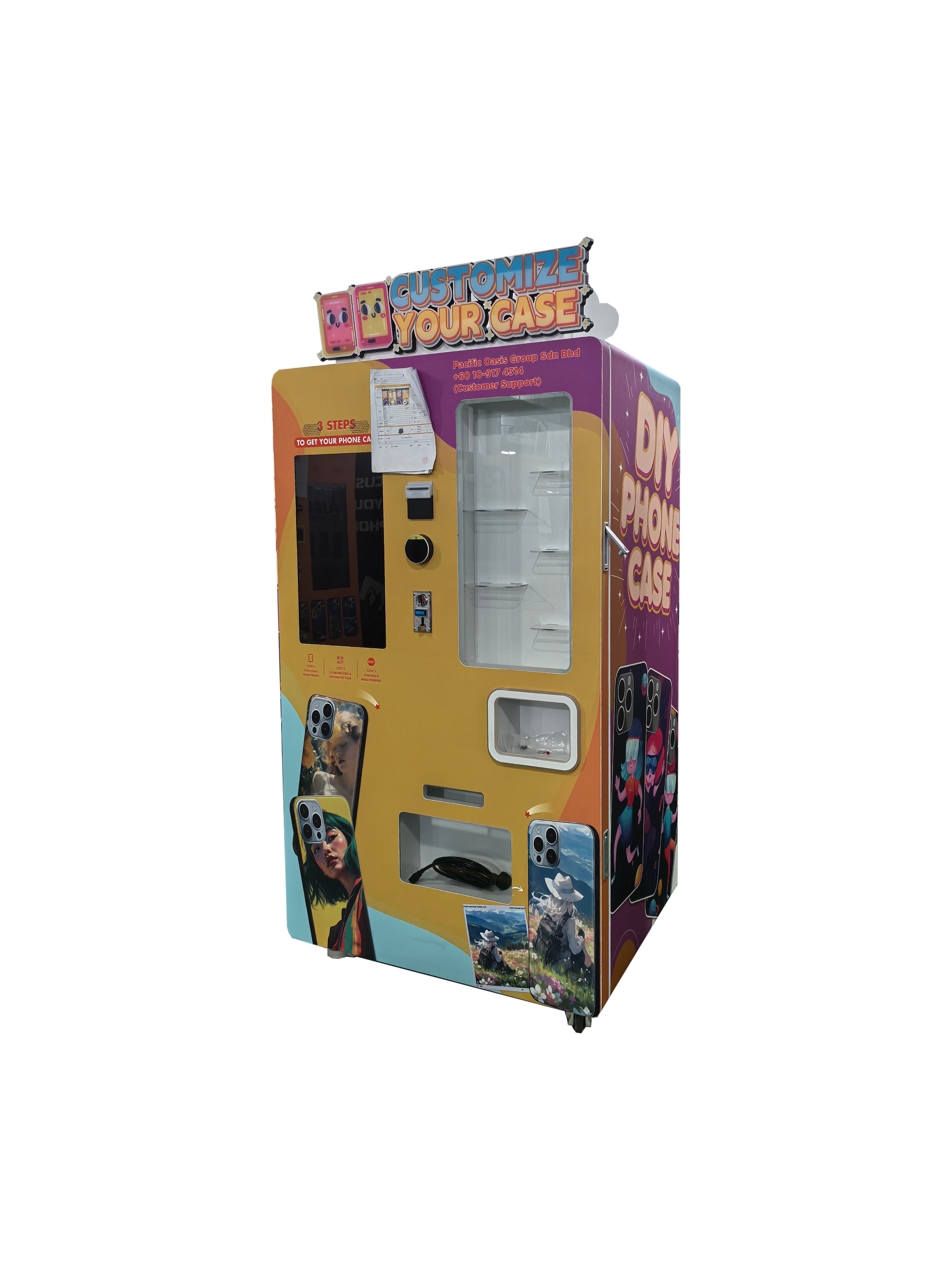 JX25011_phone case printing vending machine